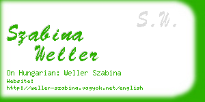 szabina weller business card